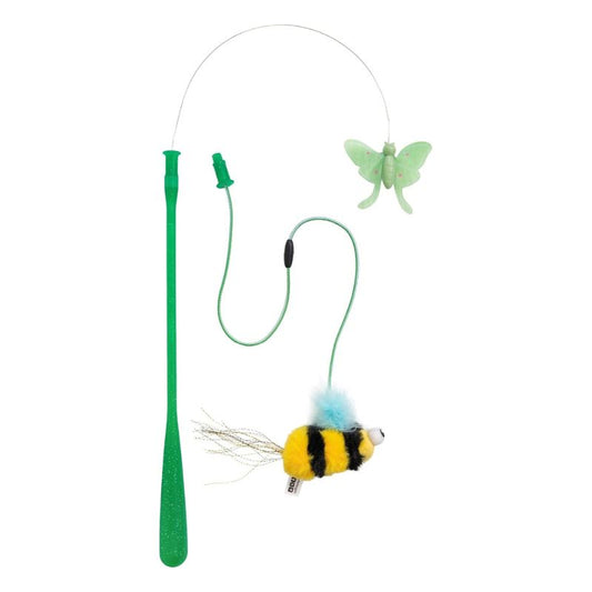 Interactive Bug Teaser Wand Toy for Indoor Cats 15in