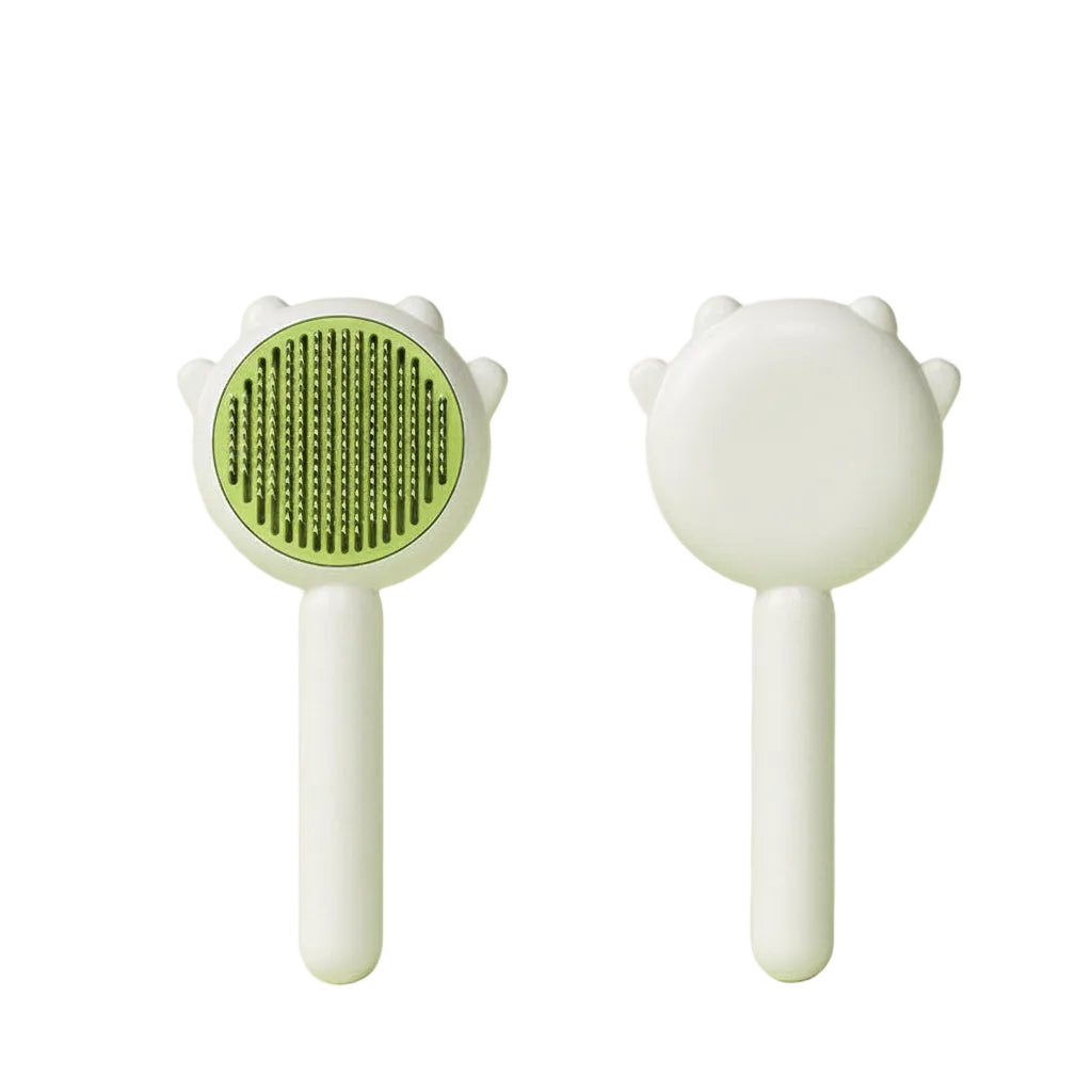 Two white and green grooming tools on a light green background with '2PC' text.